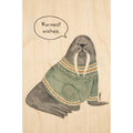 Wooden map winter walrus W