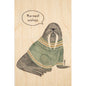 Wood postcard winter morse W