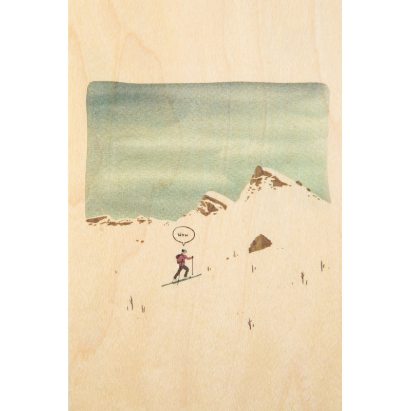 Wooden map winter hiking W