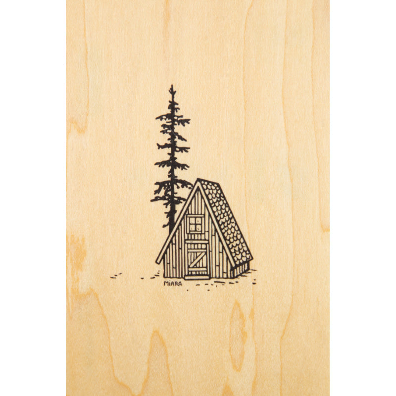 Carte en bois winter refuge W