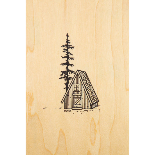 Carte en bois winter refuge W