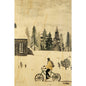 Wood postcard winter snowbike W