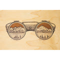 Wooden card winter sunglasses W