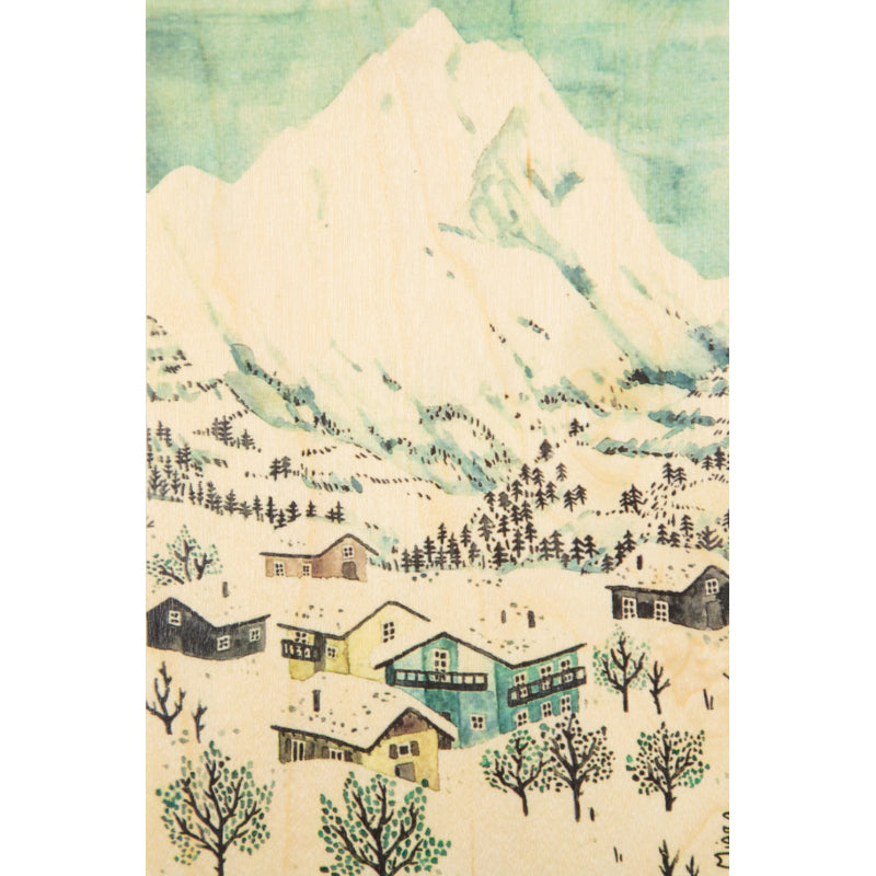 Wooden map winter village W