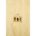 Carte en bois winter yourte W