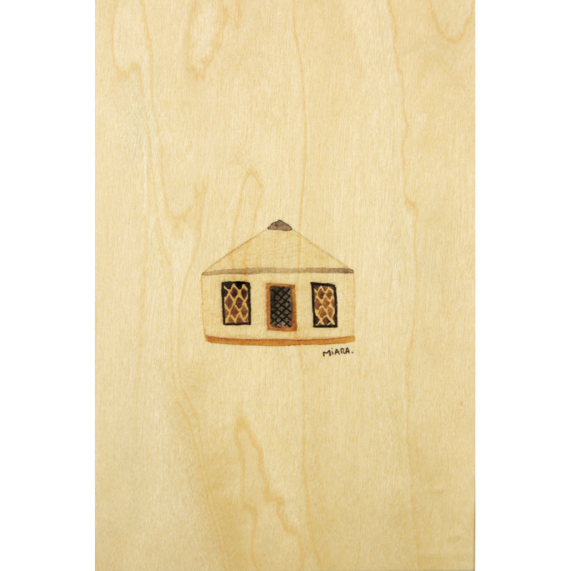 Carte en bois winter yourte W