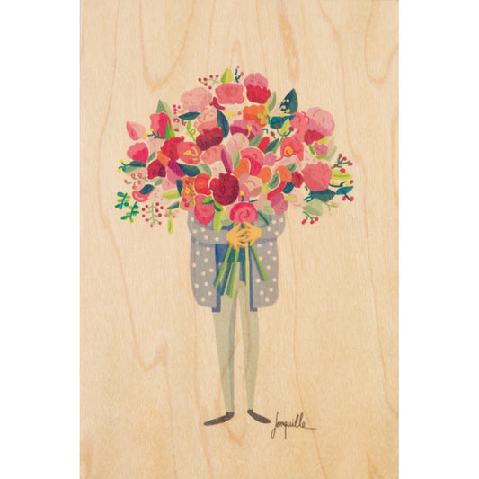 Carte en bois wishes happy you W