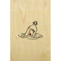 Wood postcard wood + bottle W
