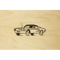 Wood postcard wood + car W