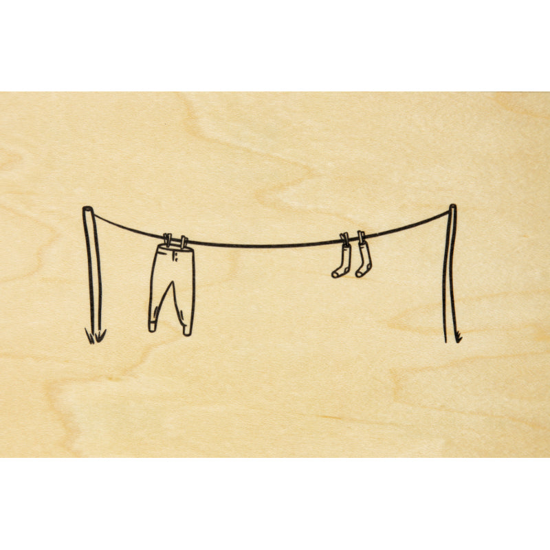 Wood postcard wood + clothes W