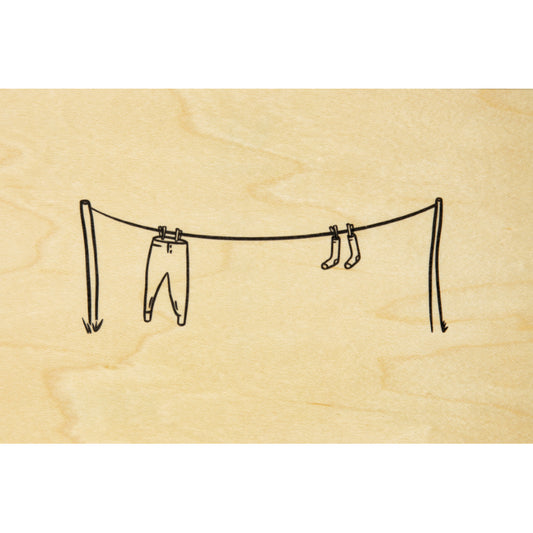Carte en bois wood + clothes W