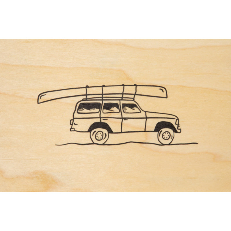 Wooden map + kayak W