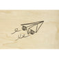 Carte en bois wood + paper plane W