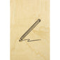 Wood postcard wood + pencil W