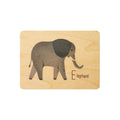 Petite carte en bois abc elephant W