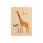 Petite carte en bois abc giraffe W