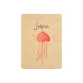 Petite carte en bois abc jellyfish W