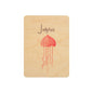 Petite carte en bois Jellyfish