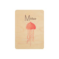 Petite carte en bois abc méduse W
