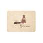 Petite carte en bois abc raton laveur W