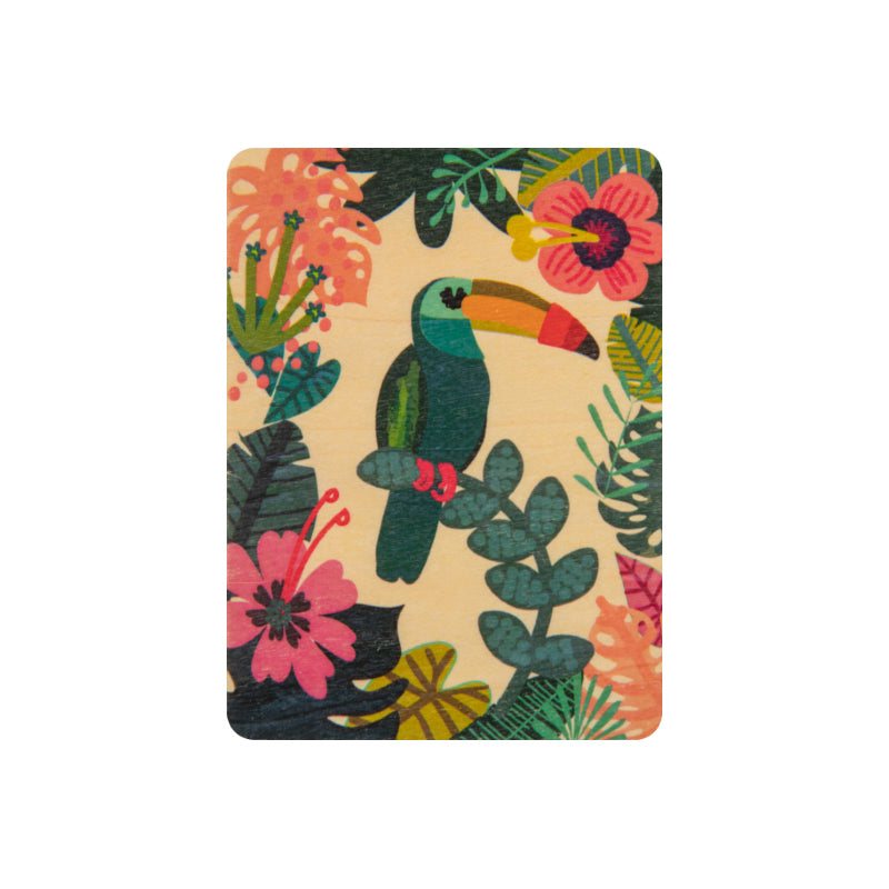 Petite carte en bois abc toucan W