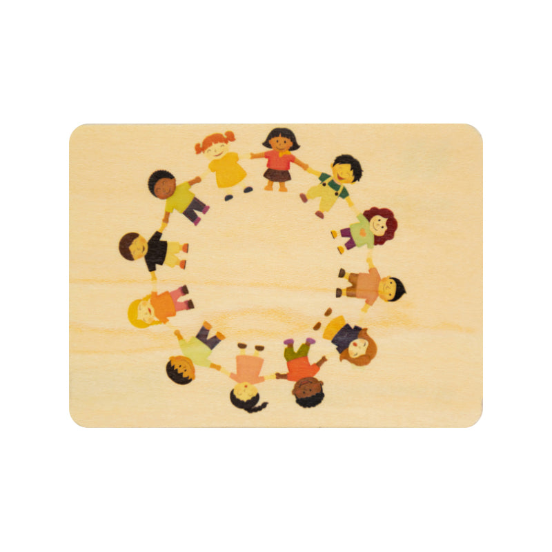 Petite carte en bois kids 2 circle W