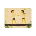 Petite carte en bois kids 2 hand in hand W