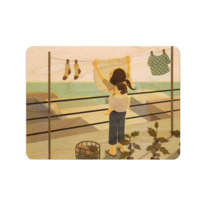 Petite carte en bois kids 2 laundry W