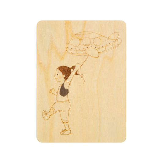 Petite carte en bois kids 2 planeballoon W