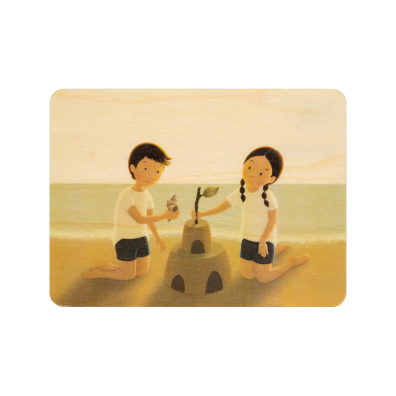 Petite carte en bois kids 2 sandcastle W