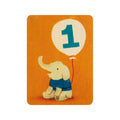 Petite carte en bois numbers 1 W